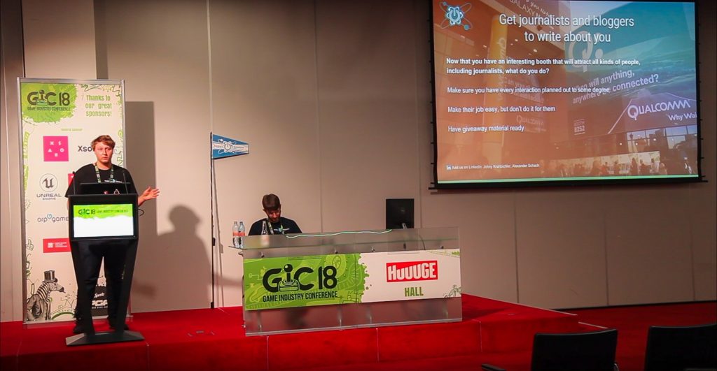 GIC Soliton Solutions Talk Johny Krahbichler GIC Soliton Solutions Talk Johny Krahbichler Trade show marketing media buzz hype presentation game industry conference