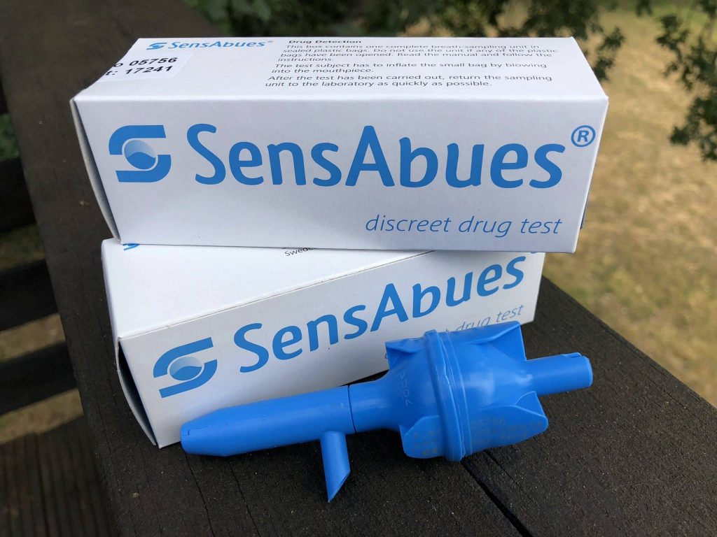 Sensabues cannabis exhalation breath recent use test